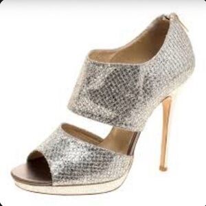 Jimmy Choo Sparkling Gold Heels